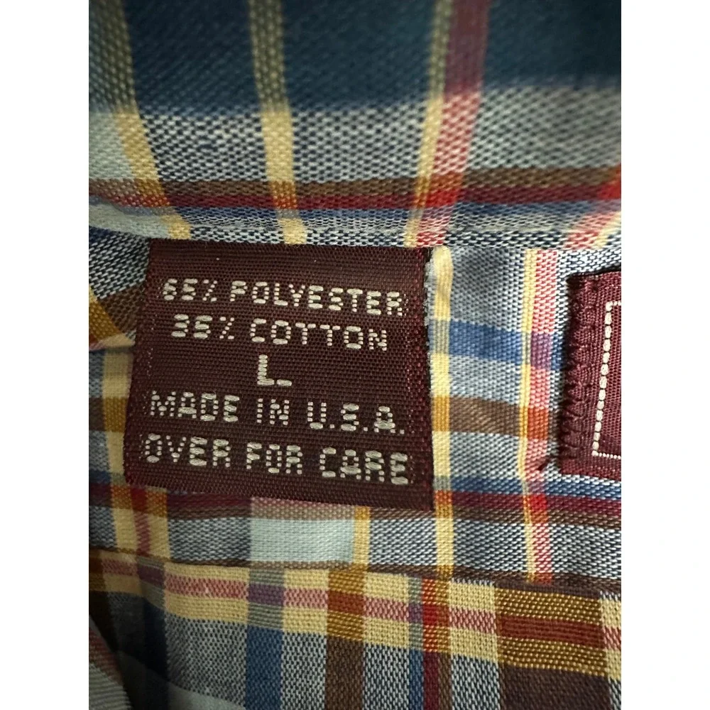 Levi's Tailored For Men Short Sleeve Button Up Plaid Shirt Large‎ Like New